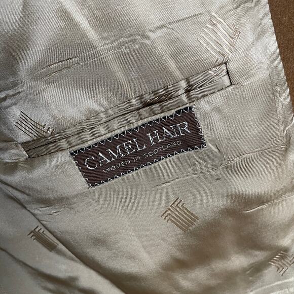 Vintage beautiful Lanvin Paris Camel Hair Single Breast Two Button Blazer Tan 52 - Picture 4 of 11